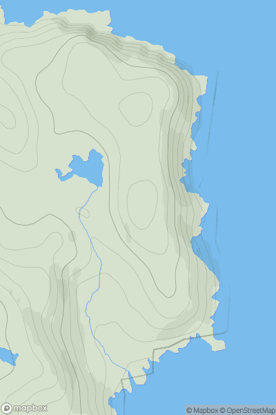 Thumbnail image for Meall an Eoin [Lewis and Nearby Islands] showing contour plot for surrounding peak